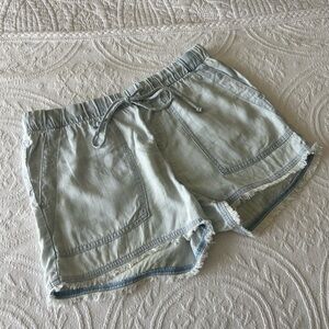 Casual Light Blue Women's Shorts